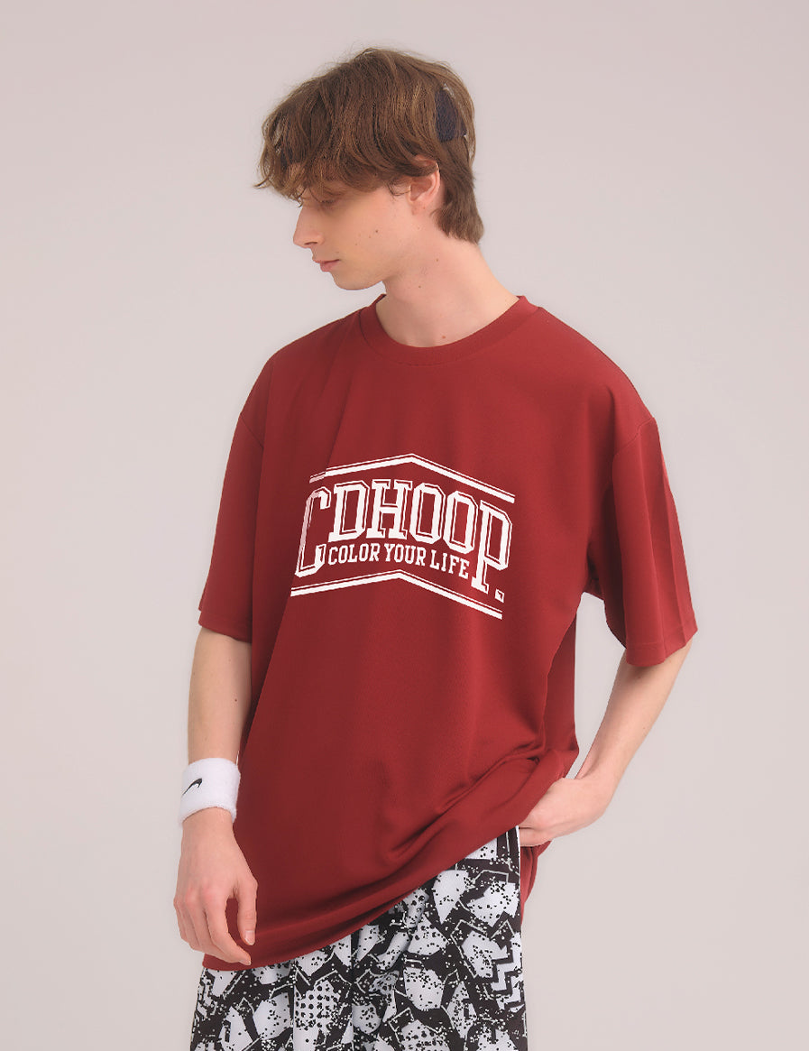 ARCH LOGO DRY TEE (BURGUNDY) - CandyHoop