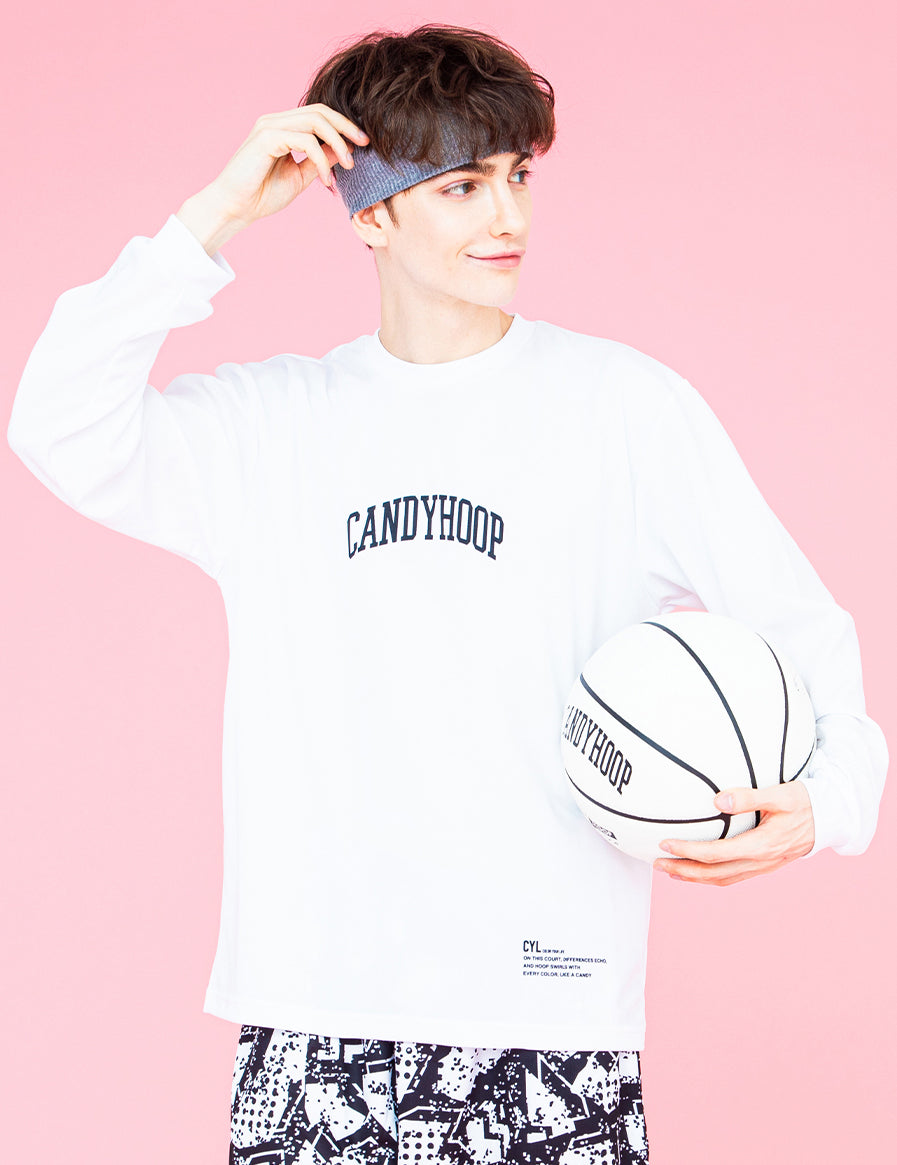 ARCH LOGO DRY LS TEE (WHITE) - CandyHoop