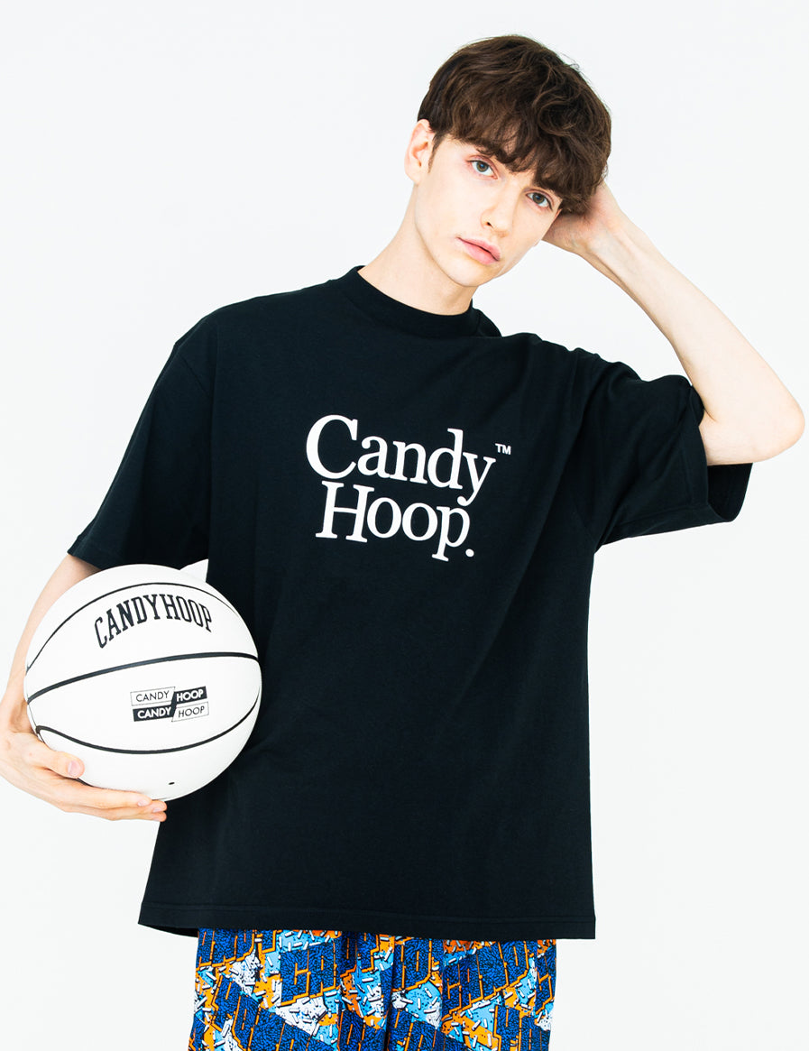 BASIC LOGO COTTON TEE (BLACK) - CandyHoop
