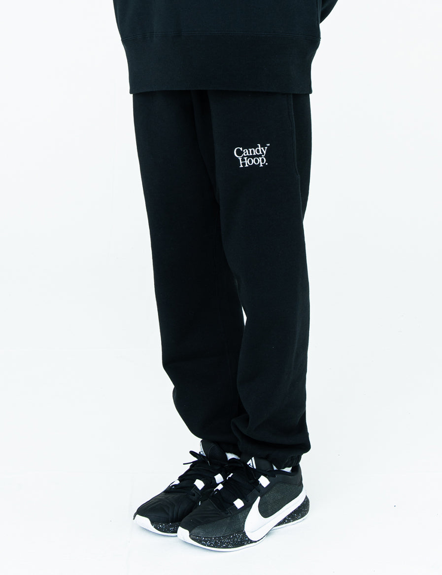 BASIC LOGO SWEAT PANTS (BLACK) - CandyHoop