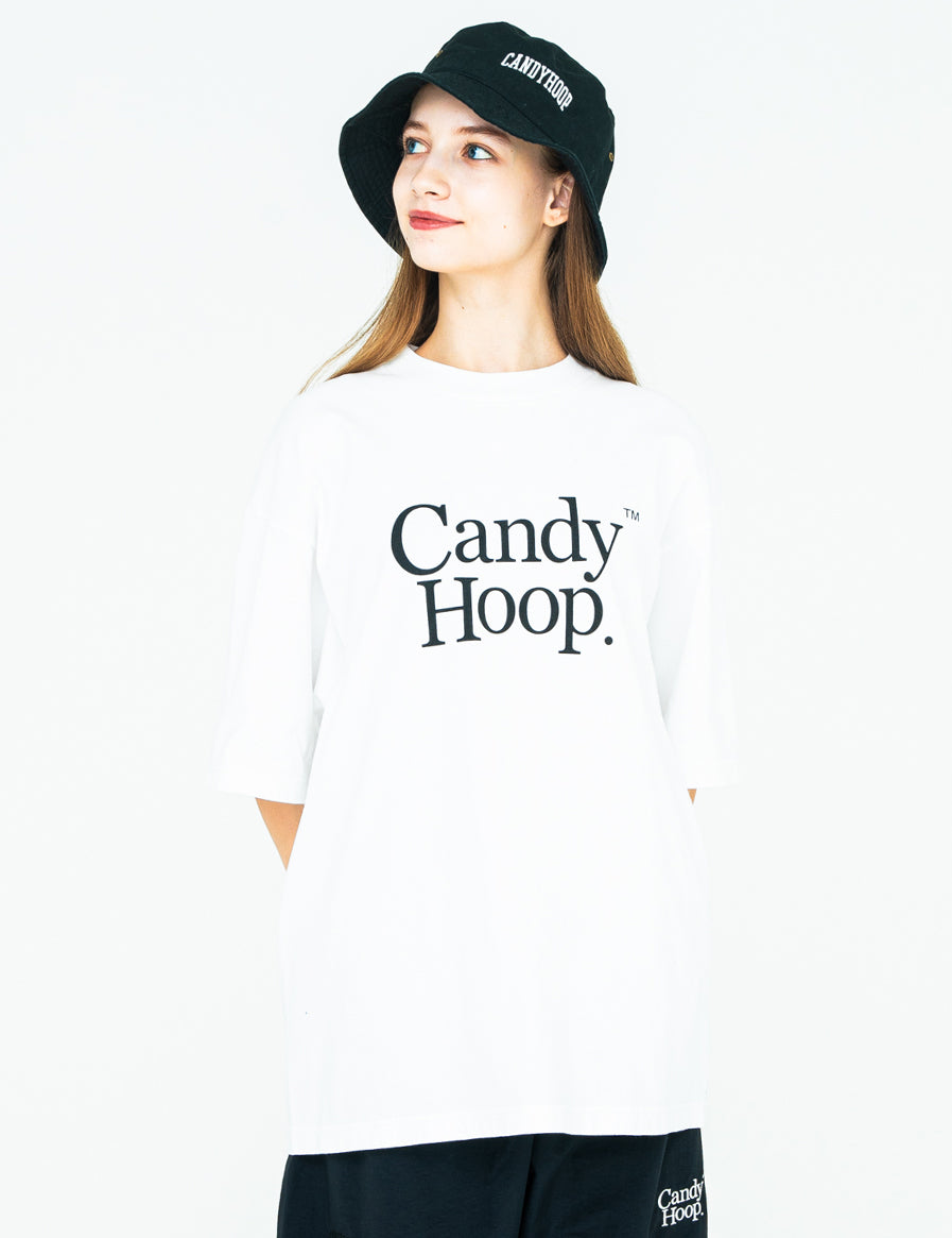 BASIC LOGO COTTON TEE (WHITE) - CandyHoop