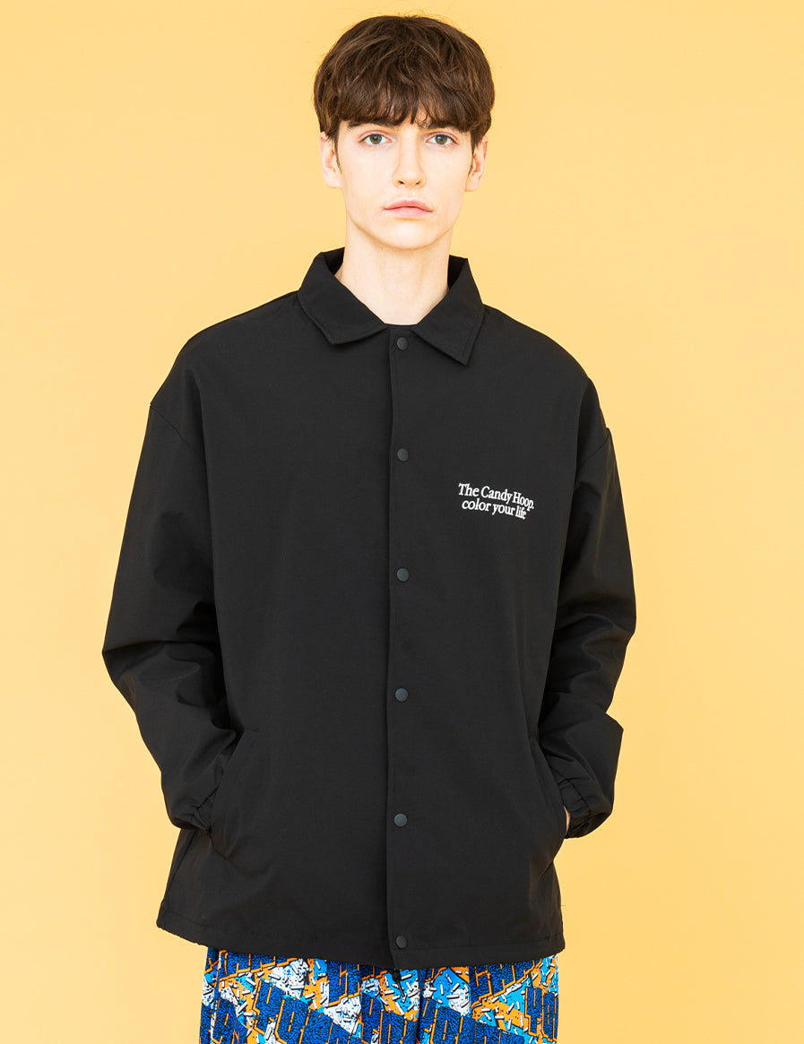 EMBROIDERY LOGO COACH JKT (BLACK) - CandyHoop