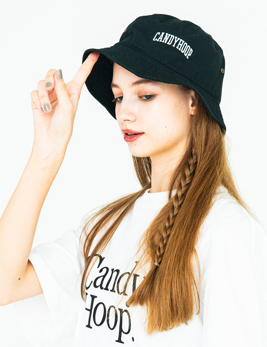 ARCH LOGO BUCKET HAT (BLACK) - CandyHoop