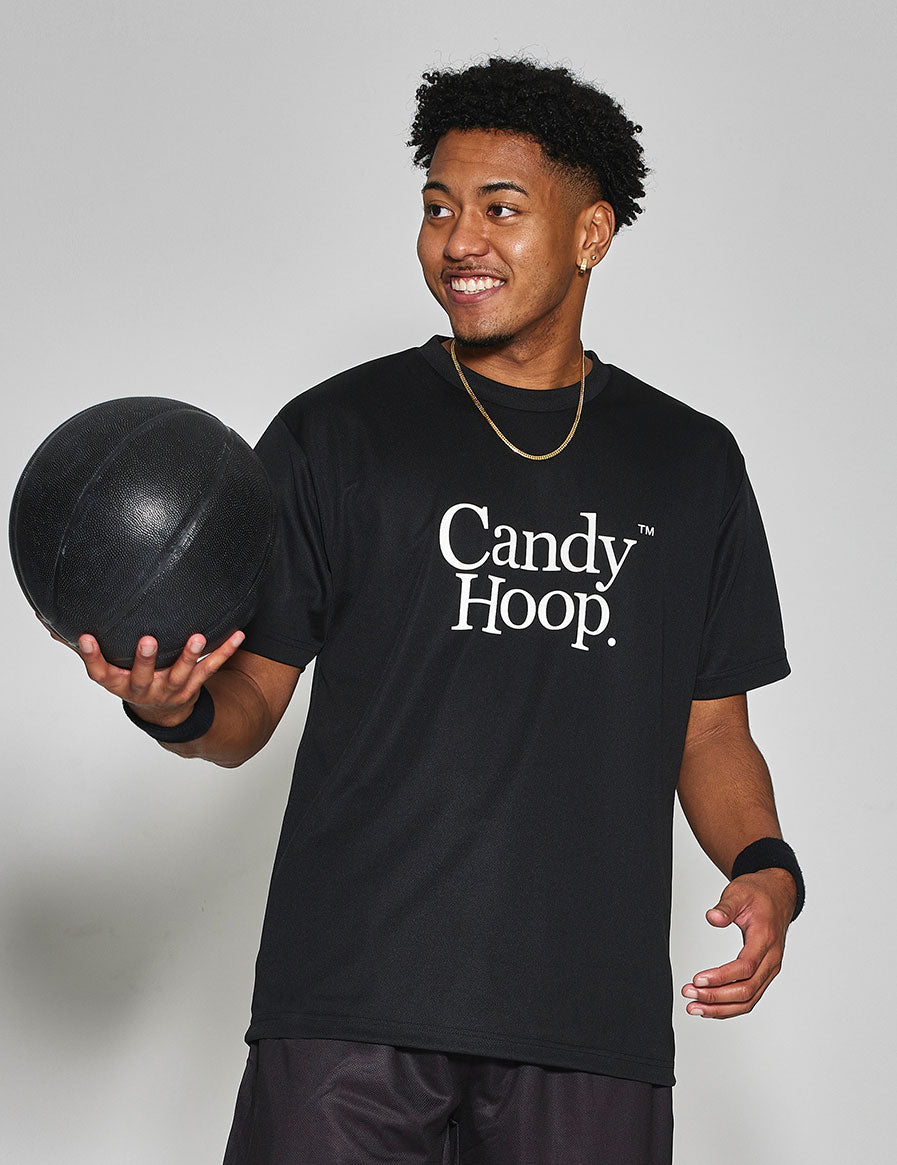 BASIC LOGO DRY TEE (BLACK×WHITE) - CandyHoop