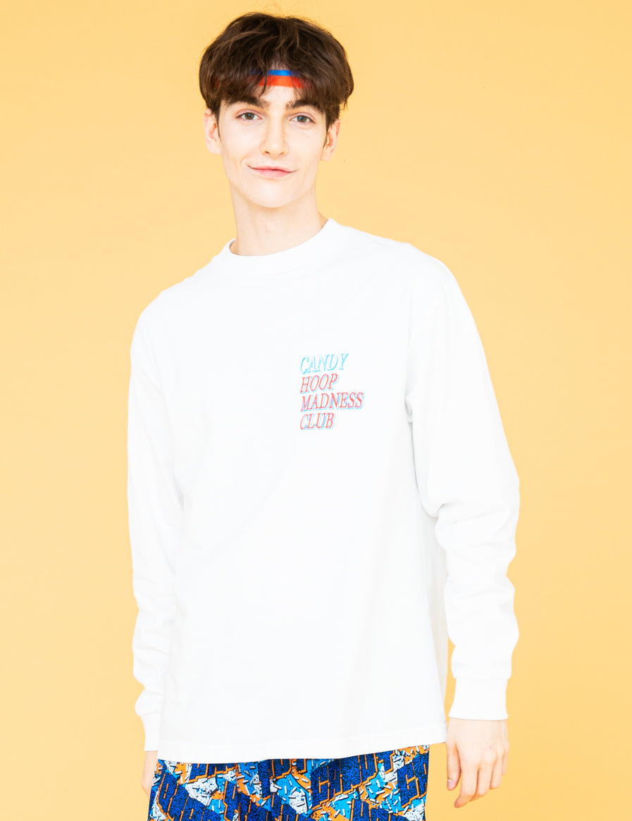 MADNESS LONG SLEEVE TEE (WHITE) - CandyHoop