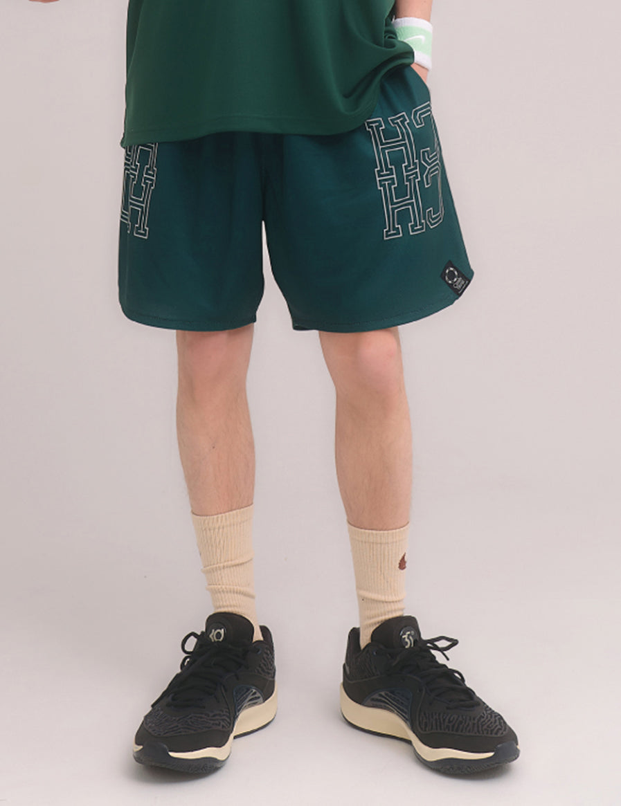 MONOGRAM SHORTS (DEEP GREEN) - CandyHoop