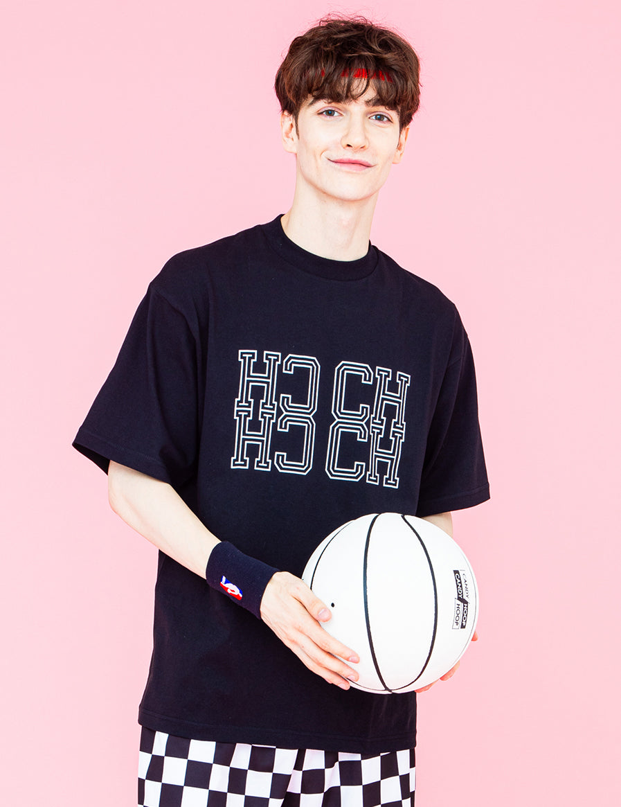 MONOGRAM COTTON TEE (BLACK) - CandyHoop