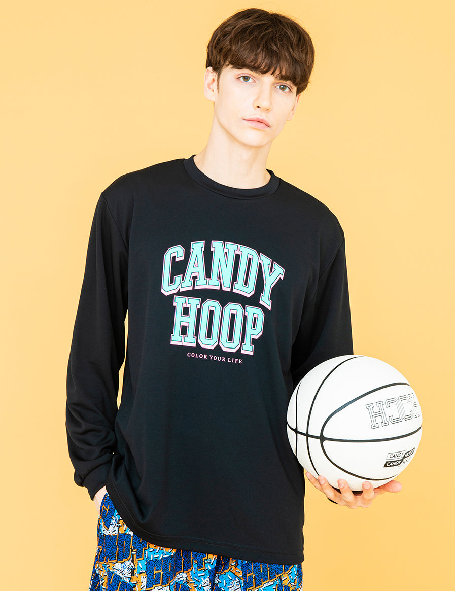 RETRO POP LOGO DRY LS TEE (BLACK) - CandyHoop