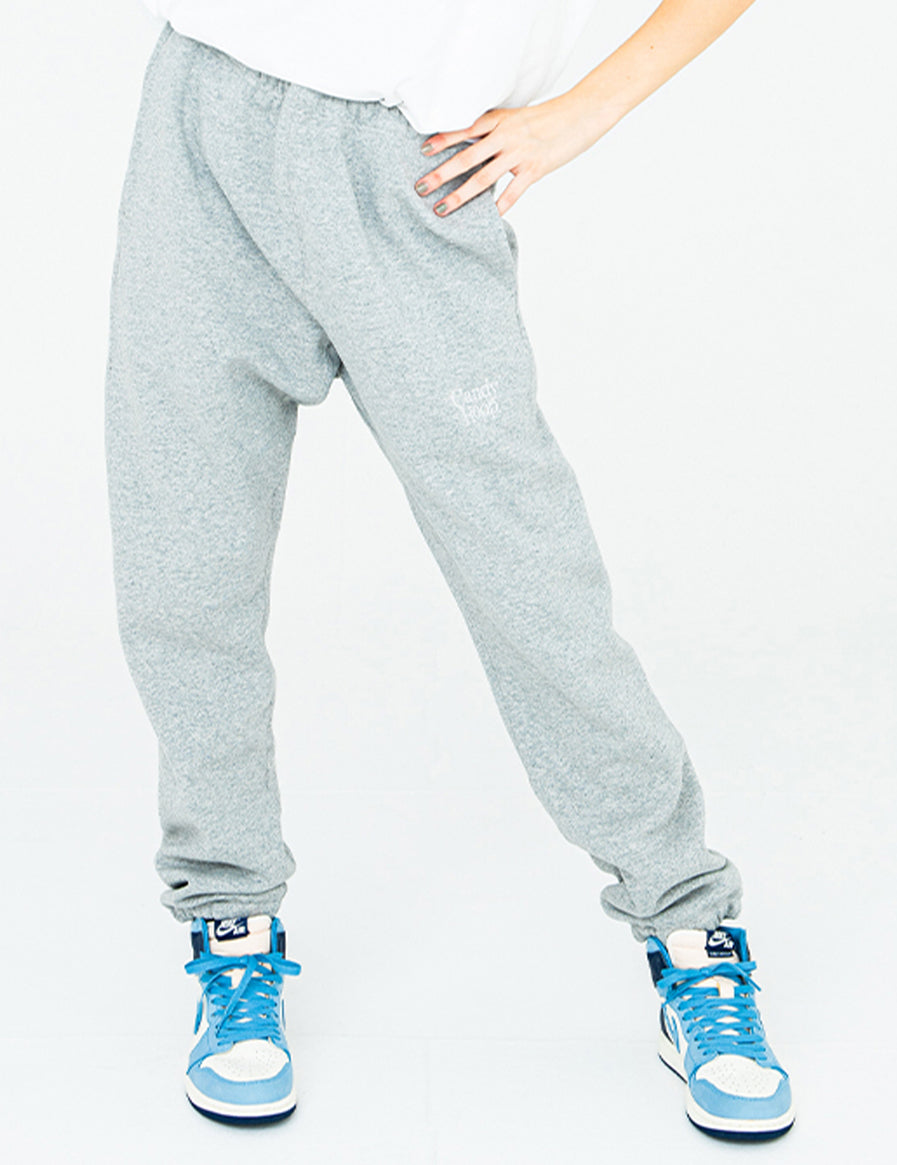 BASIC LOGO SWEAT PANTS (GRAY) - CandyHoop