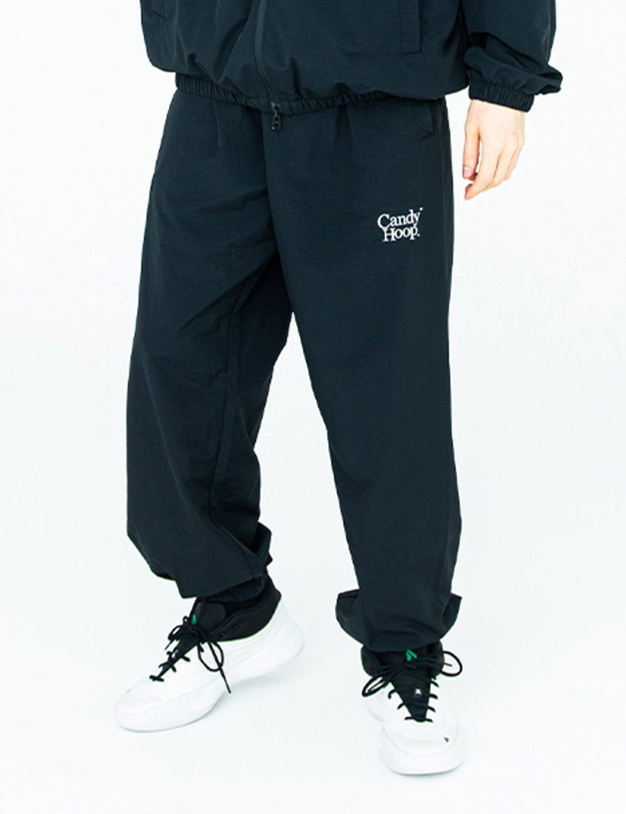 TWIN LOGO NYLON PANTS (BLACK) - CandyHoop