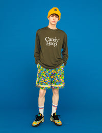 BASIC LOGO DRY LS TEE (OLIVE)