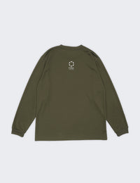 BASIC LOGO DRY LS TEE (OLIVE)