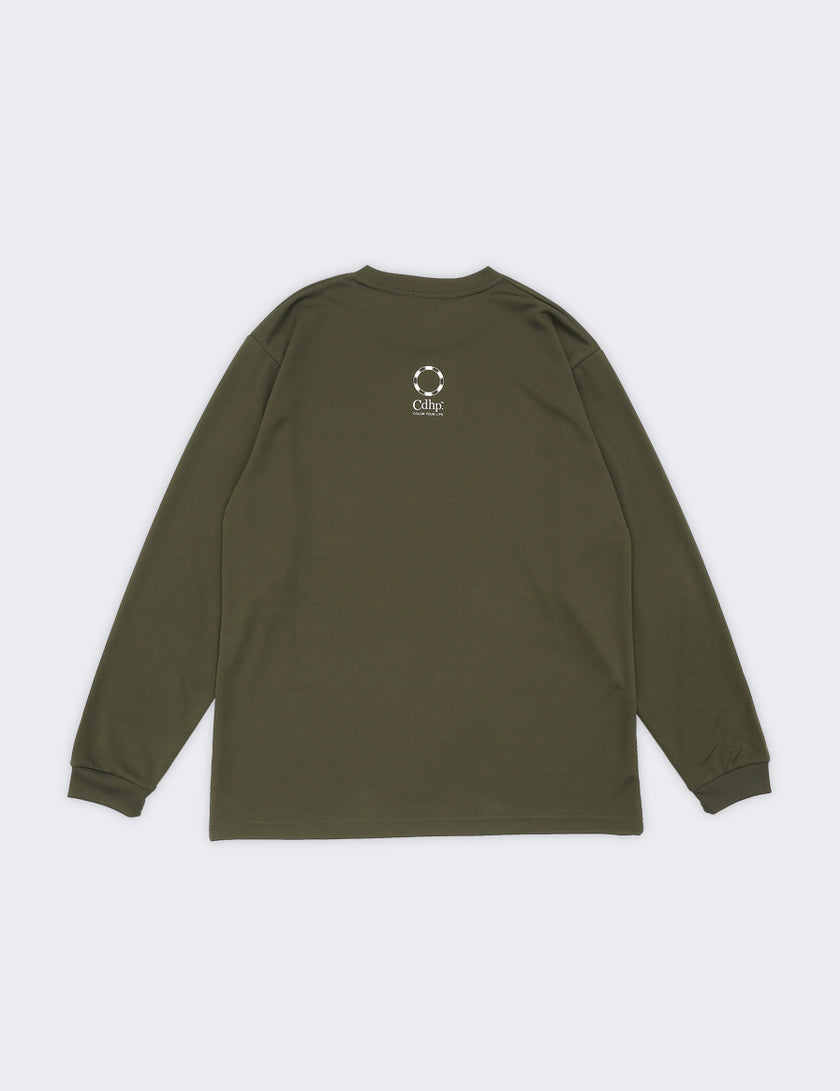 BASIC LOGO DRY LS TEE (OLIVE)