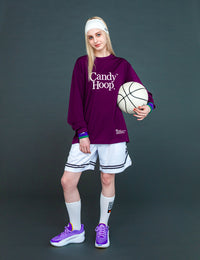 BASIC LOGO DRY LS TEE (PURPLE)