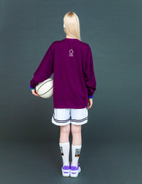 BASIC LOGO DRY LS TEE (PURPLE)