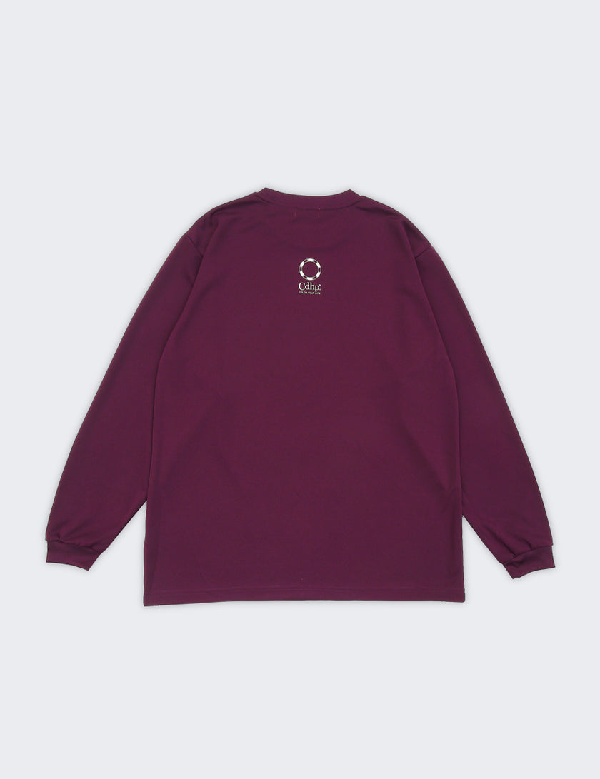 BASIC LOGO DRY LS TEE (PURPLE)