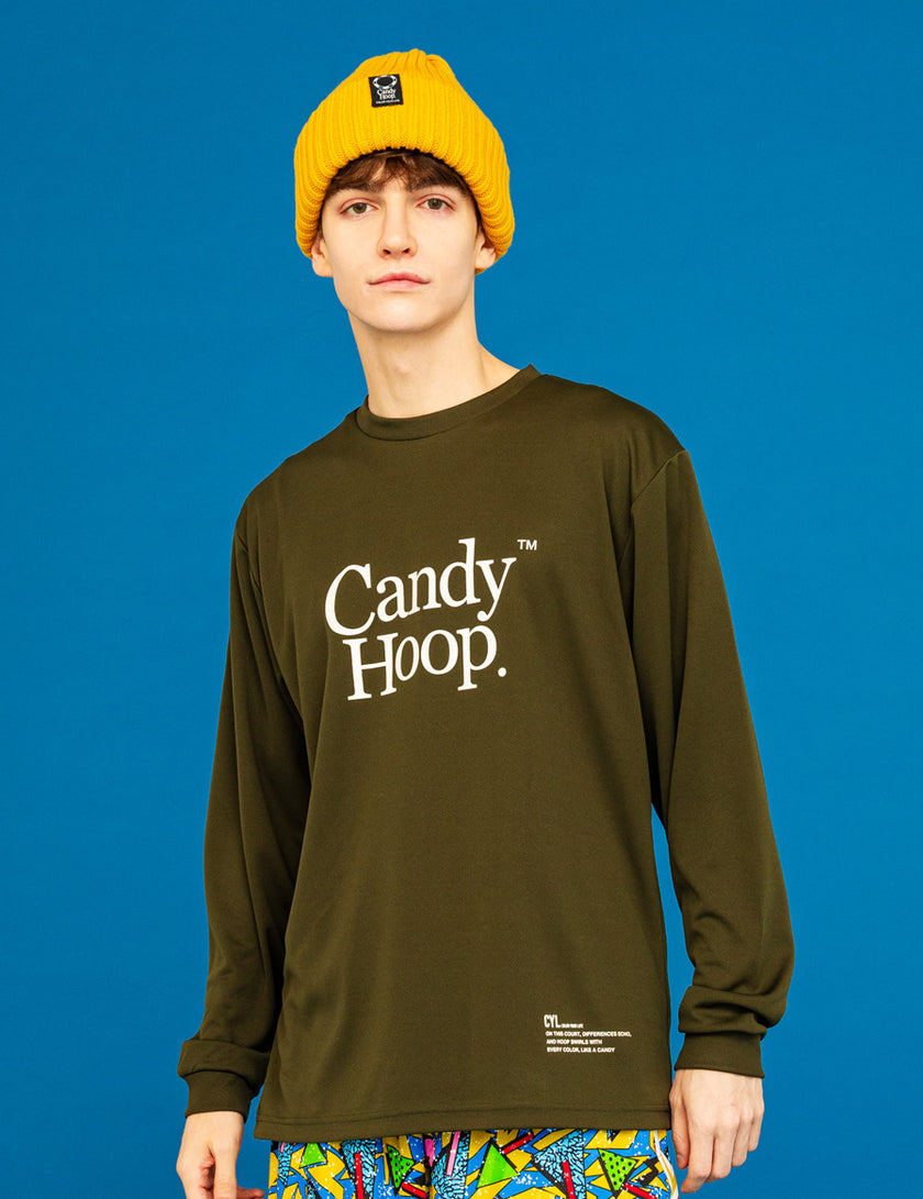BASIC LOGO DRY LS TEE (OLIVE)