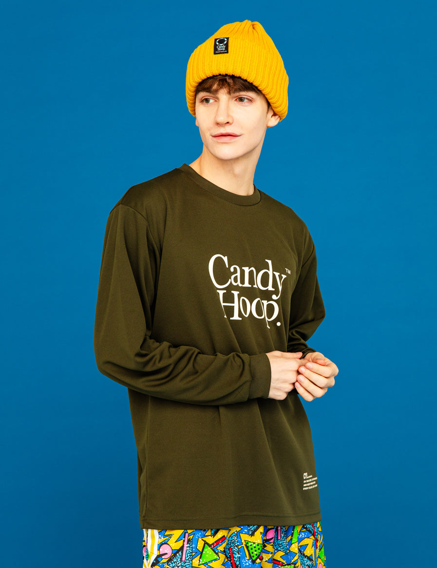 BASIC LOGO DRY LS TEE (OLIVE)