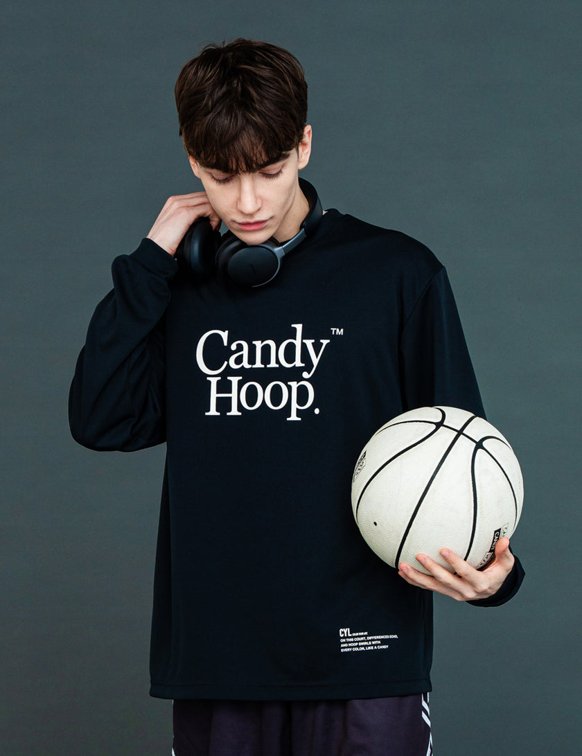 BASIC LOGO DRY LS TEE (BLACK)