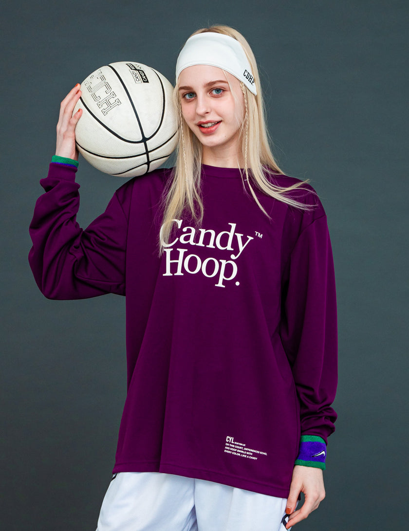 BASIC LOGO DRY LS TEE (PURPLE)