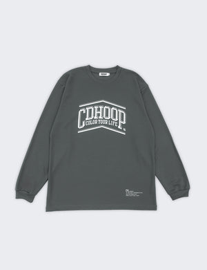 PEAK ARCH LOGO DRY LS TEE (GRAY) - CandyHoop