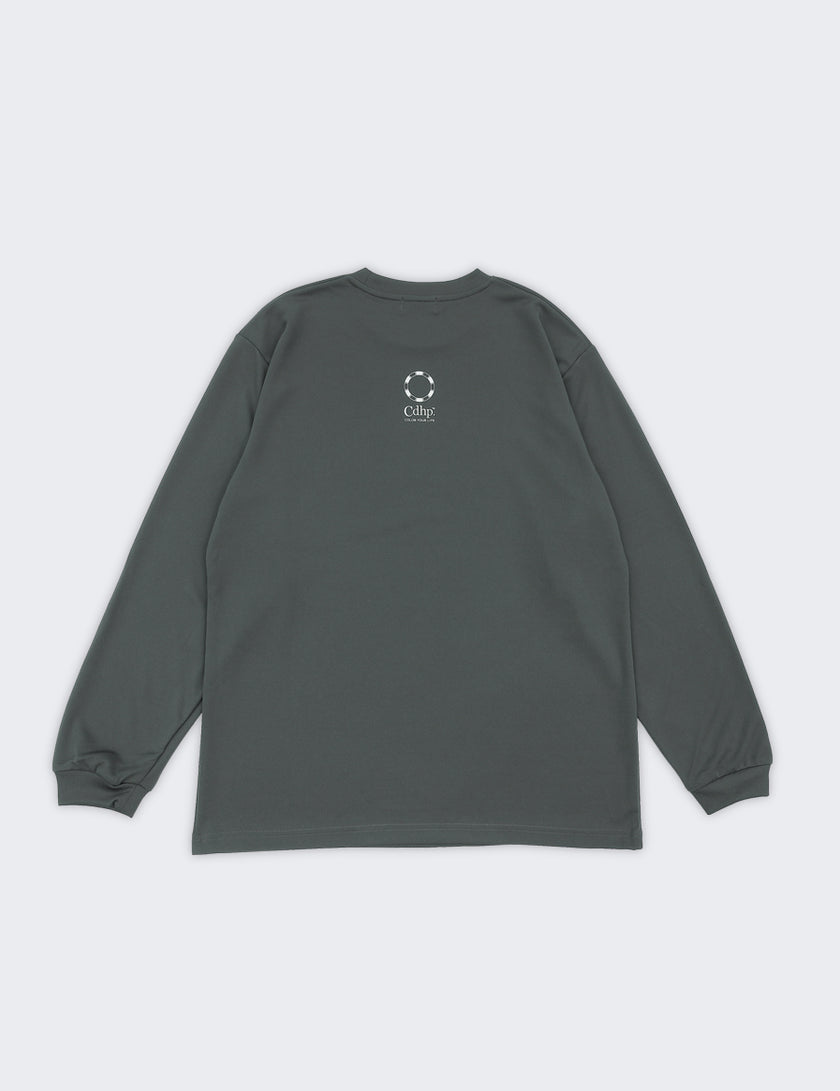 PEAK ARCH LOGO DRY LS TEE (GRAY) - CandyHoop