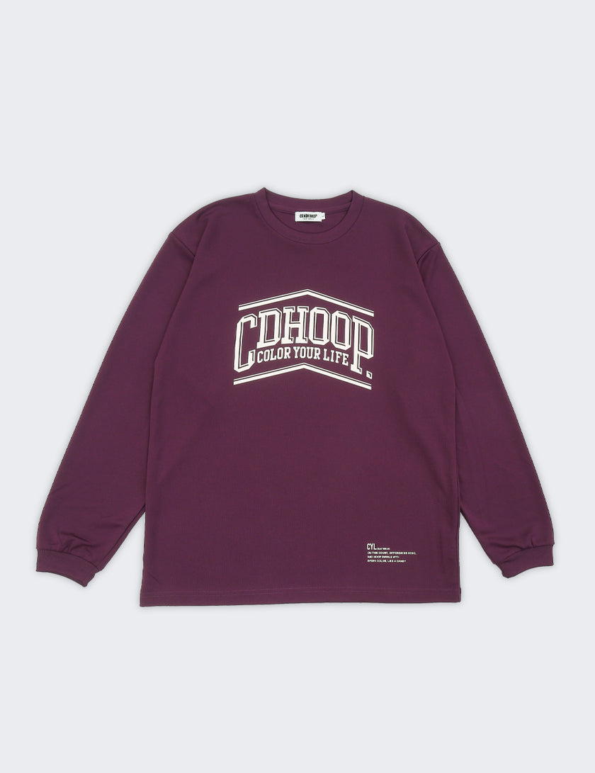 PEAK ARCH LOGO DRY LS TEE (PURPLE) - CandyHoop
