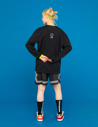 PEAK ARCH LOGO DRY LS TEE (BLACK) - CandyHoop