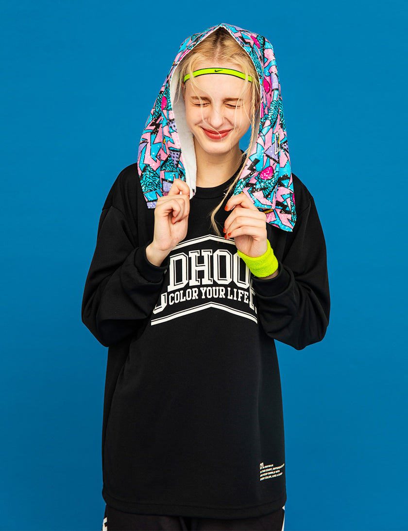 PEAK ARCH LOGO DRY LS TEE (BLACK) - CandyHoop