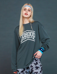 PEAK ARCH LOGO DRY LS TEE (DARK GRAY) - CandyHoop