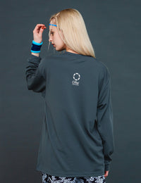 PEAK ARCH LOGO DRY LS TEE (DARK GRAY) - CandyHoop