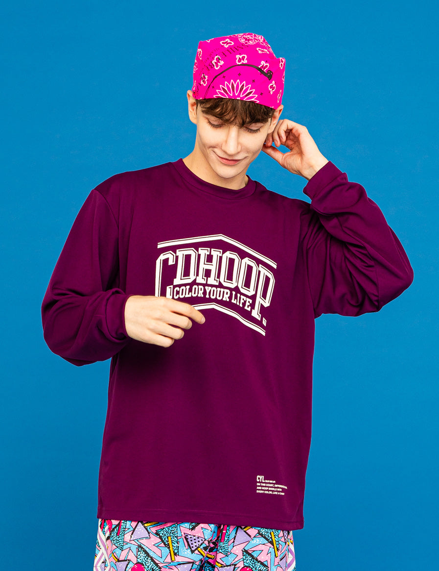 PEAK ARCH LOGO DRY LS TEE (PURPLE) - CandyHoop
