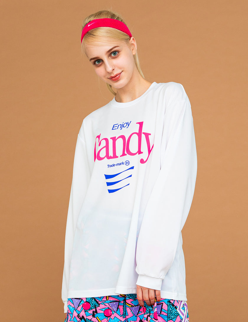SUGER RUSH LS TEE (WHITE) - CandyHoop