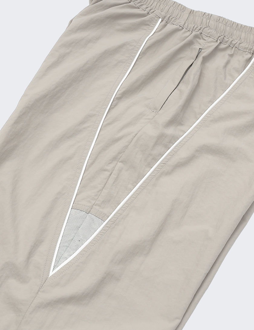 MESH PANEL NYLON PANTS (GRAY)