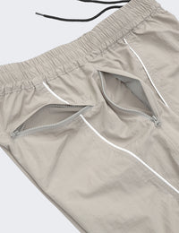 MESH PANEL NYLON PANTS (GRAY)