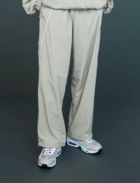 MESH PANEL NYLON PANTS (GRAY)