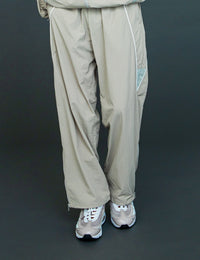 MESH PANEL NYLON PANTS (GRAY)
