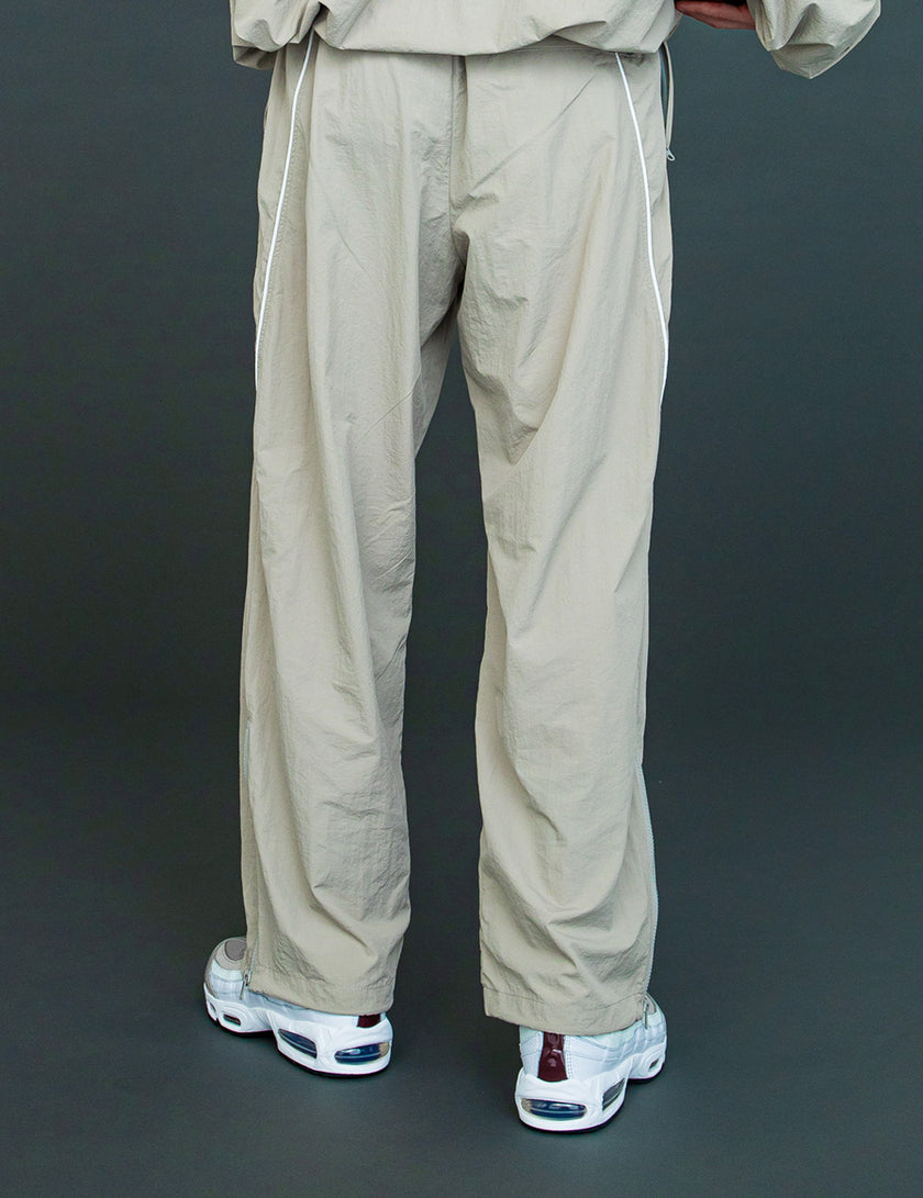 MESH PANEL NYLON PANTS (GRAY)