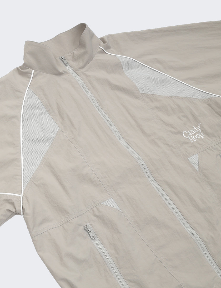 MESH PANEL NYLON JKT (GRAY)
