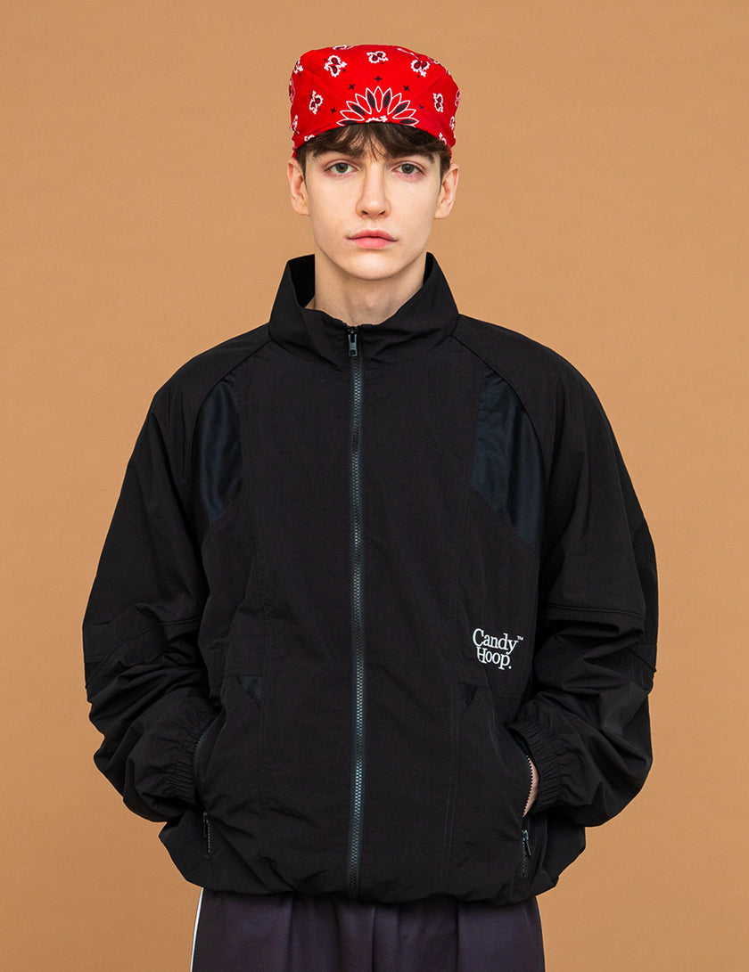 MESH PANEL NYLON JKT (BLACK)