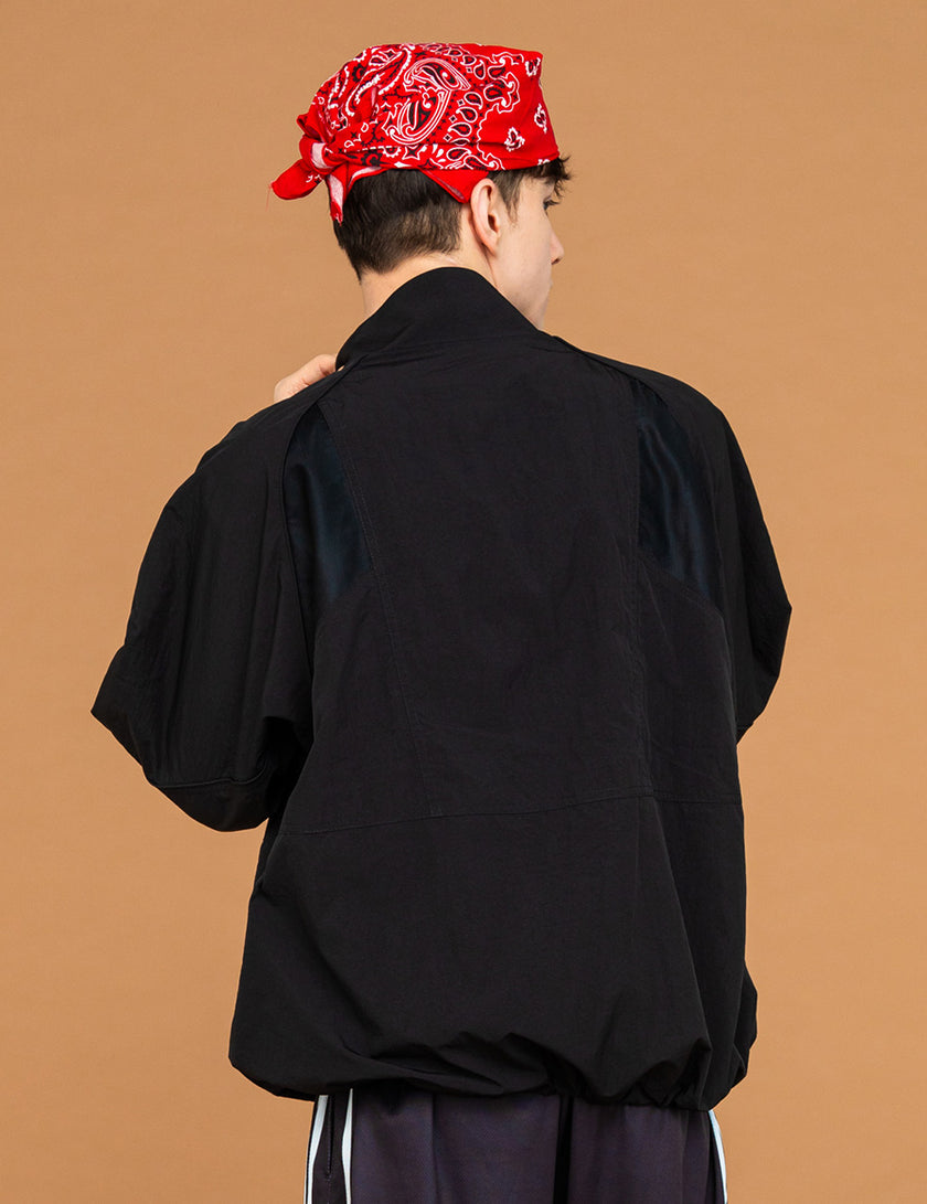 MESH PANEL NYLON JKT (BLACK)