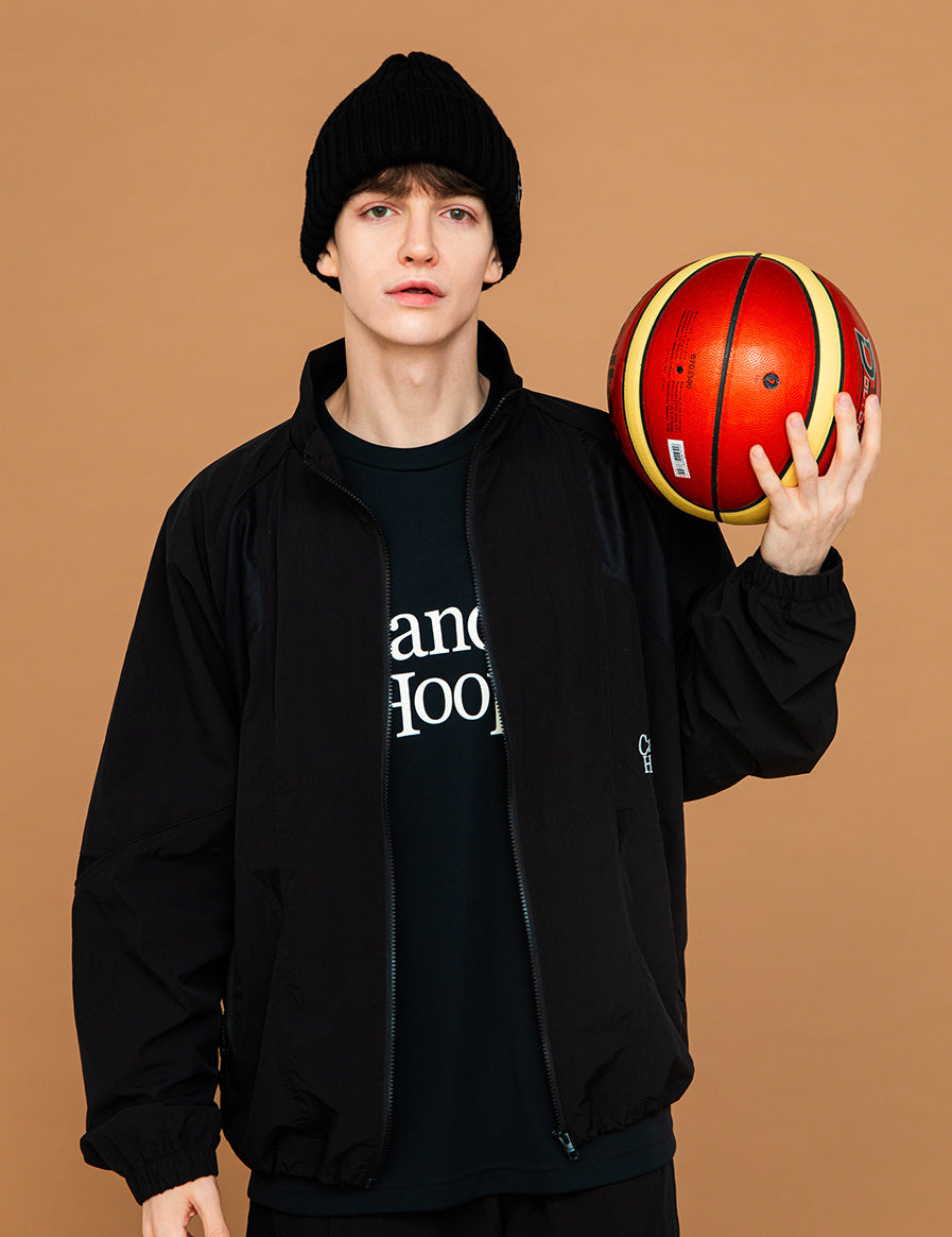 MESH PANEL NYLON JKT (BLACK)