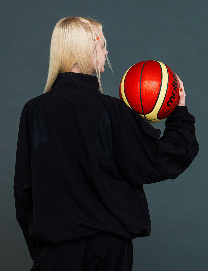 MESH PANEL NYLON JKT (BLACK)