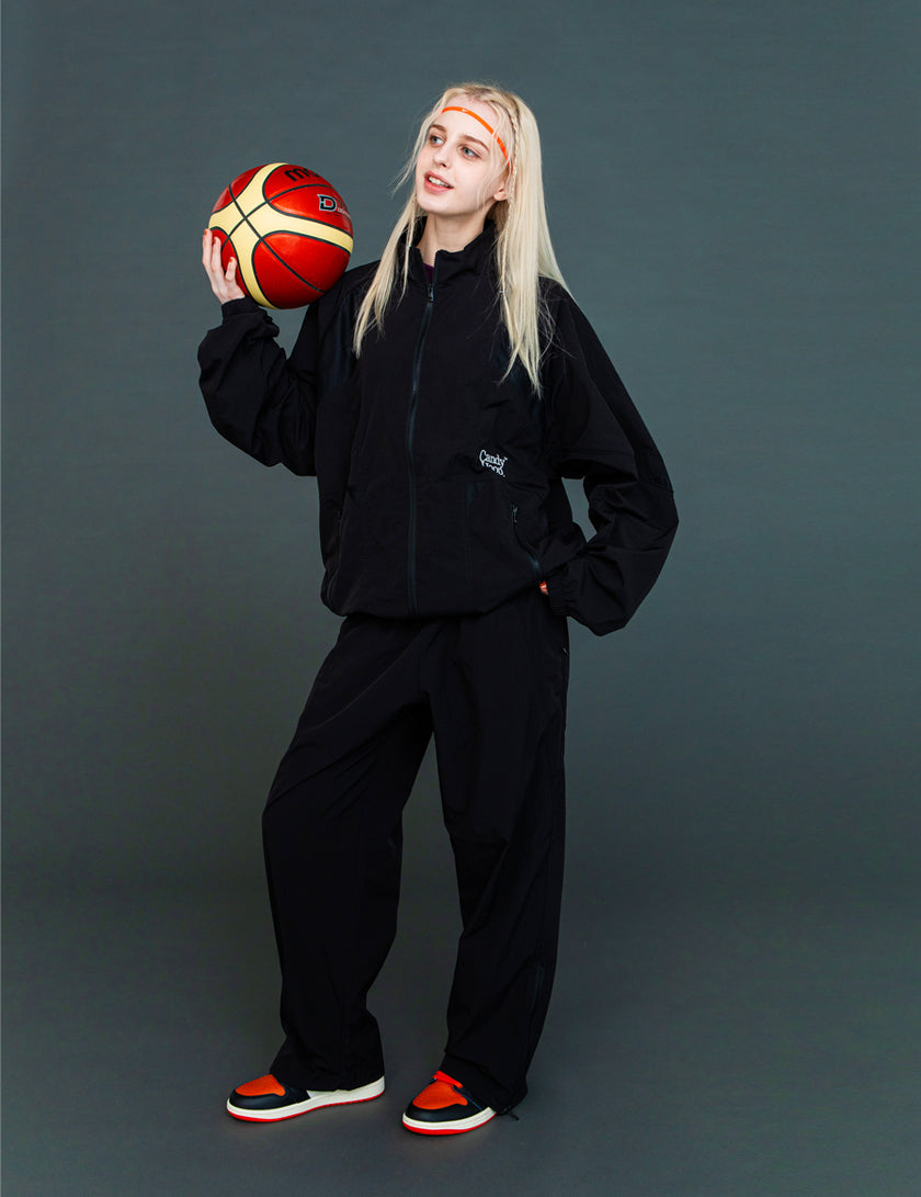 MESH PANEL NYLON JKT (BLACK)
