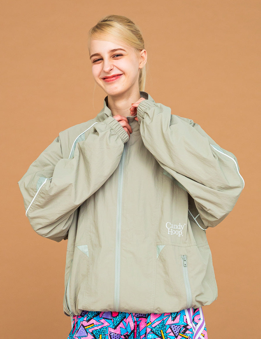 MESH PANEL NYLON JKT (GRAY)