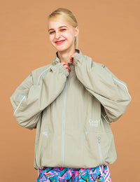 MESH PANEL NYLON JKT (GRAY)