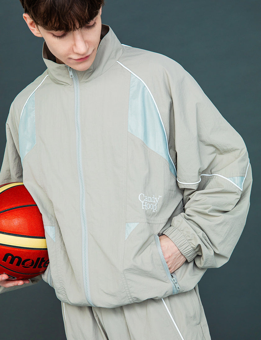 MESH PANEL NYLON JKT (GRAY)
