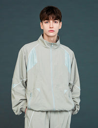 MESH PANEL NYLON JKT (GRAY)