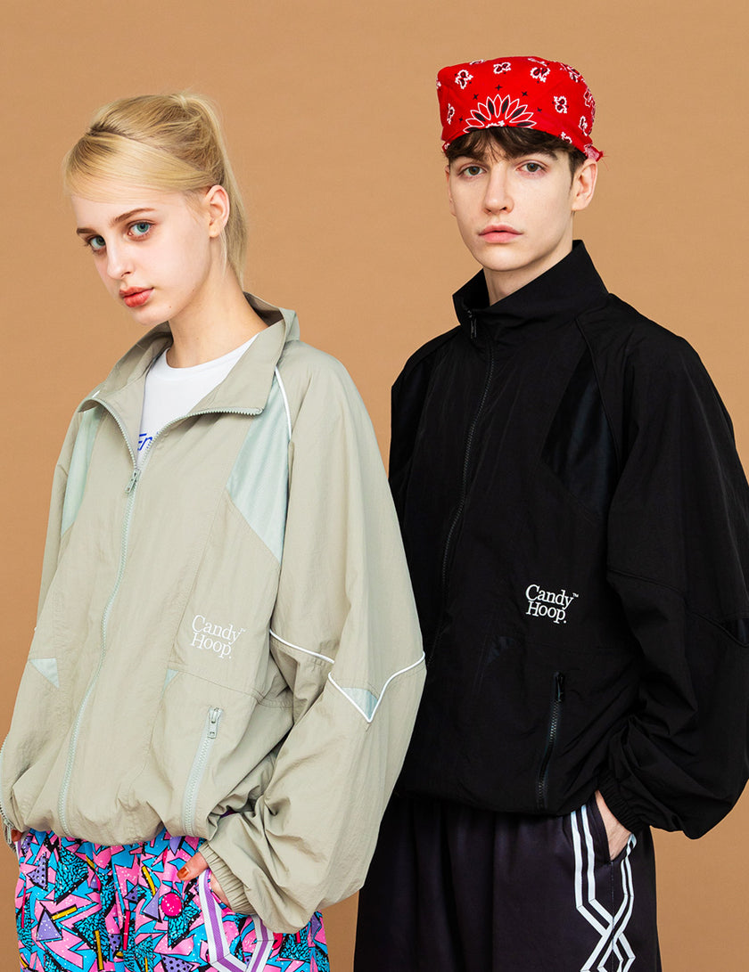 MESH PANEL NYLON JKT (GRAY)