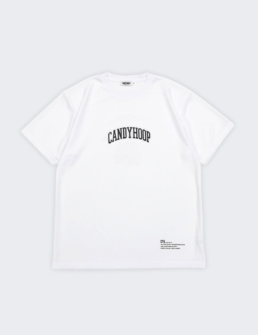 ARCH LOGO AND MESSAGE DRY TEE (WHITE) - CandyHoop